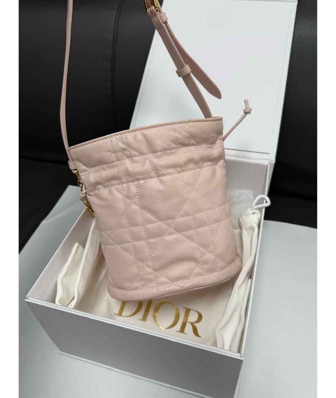 CHRISTIAN DIOR Розовая кожаная сумка тоут, фото 3