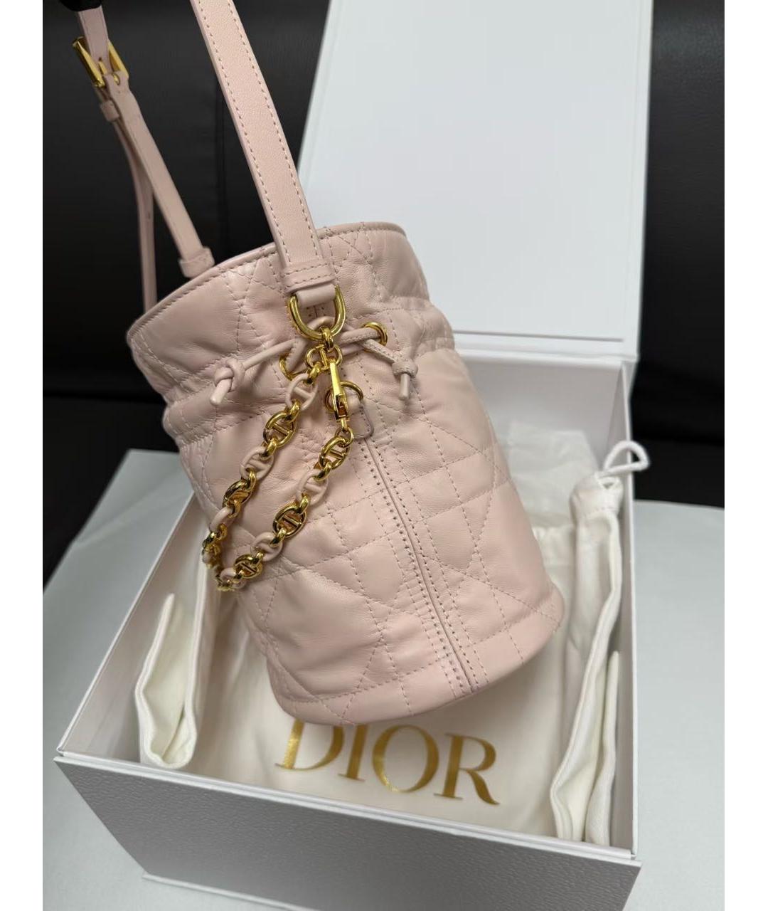 CHRISTIAN DIOR Розовая кожаная сумка тоут, фото 7