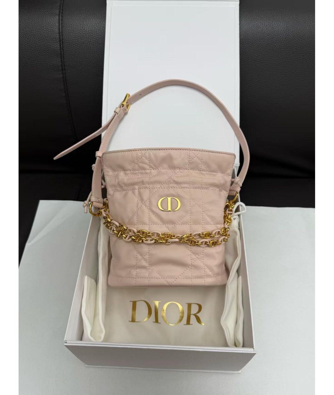 CHRISTIAN DIOR Розовая кожаная сумка тоут, фото 8