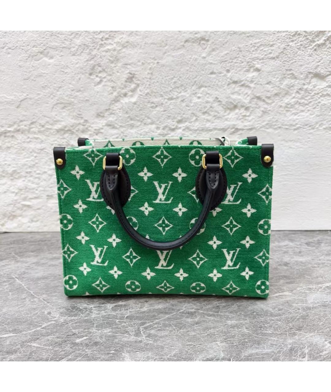 LOUIS VUITTON Зеленая сумка с короткими ручками, фото 4