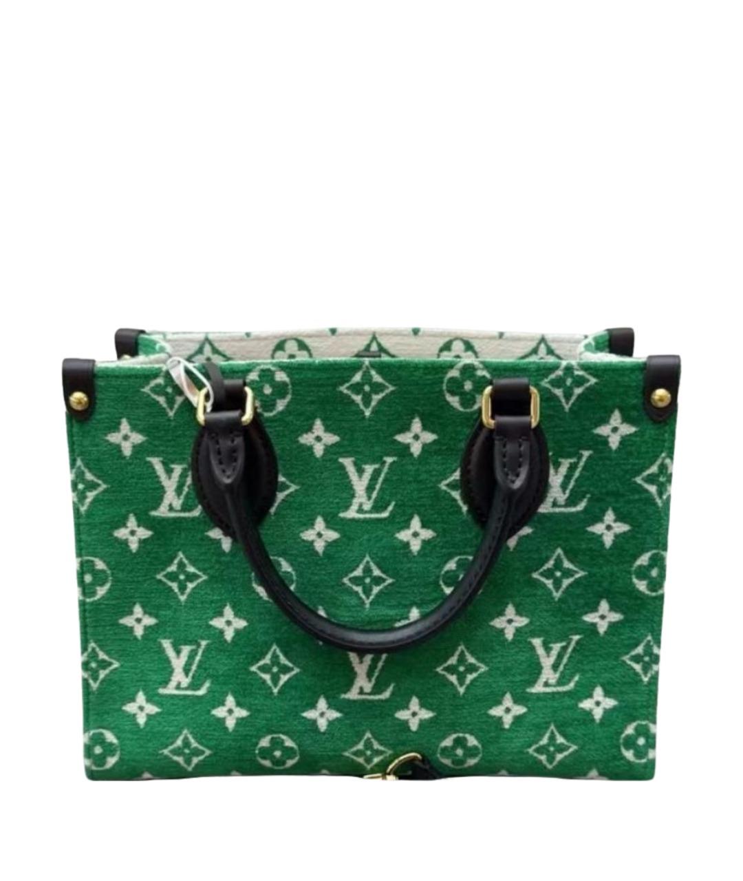 LOUIS VUITTON Зеленая сумка с короткими ручками, фото 1