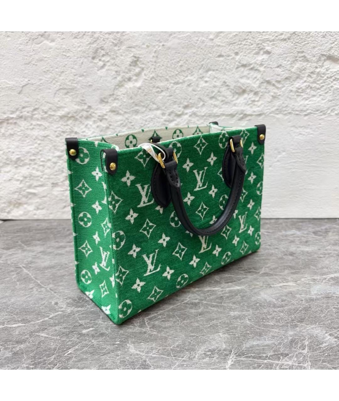 LOUIS VUITTON Зеленая сумка с короткими ручками, фото 2
