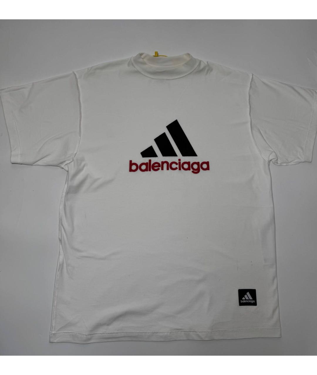 BALENCIAGA Белая хлопковая футболка, фото 4