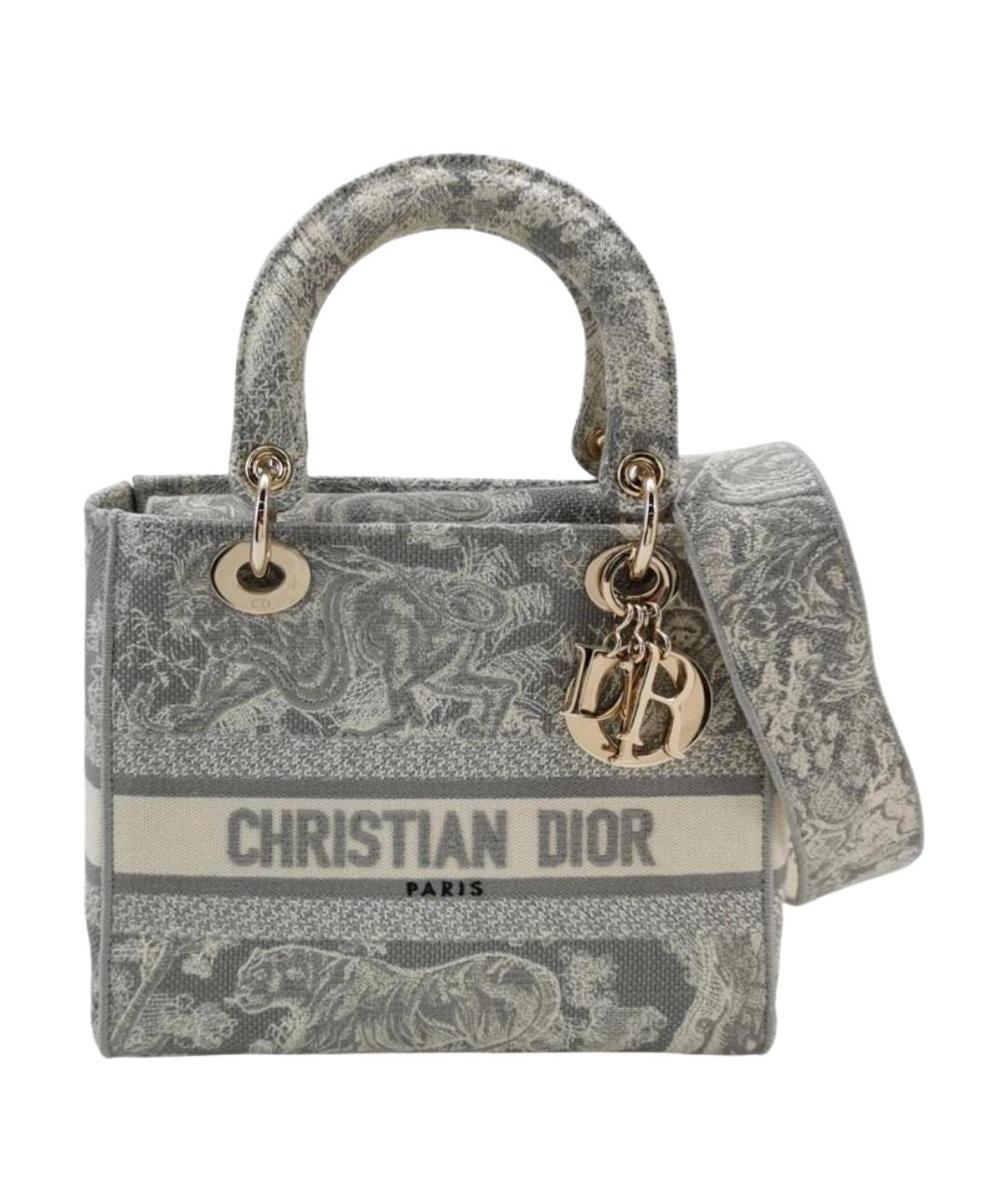 CHRISTIAN DIOR Серая деним сумка тоут, фото 1