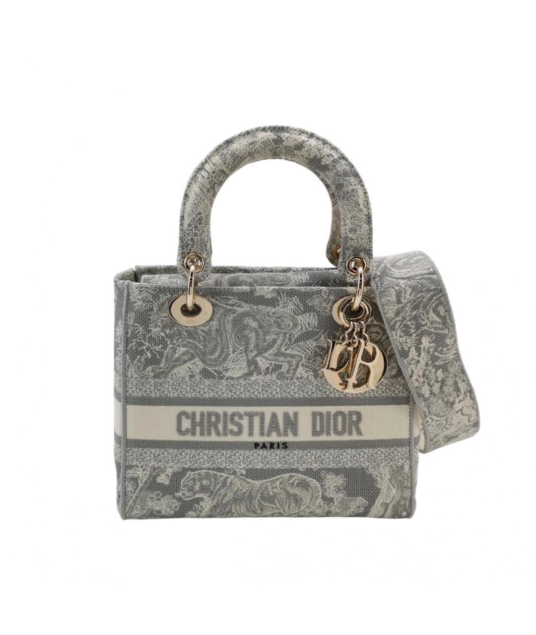 CHRISTIAN DIOR Серая деним сумка тоут, фото 9