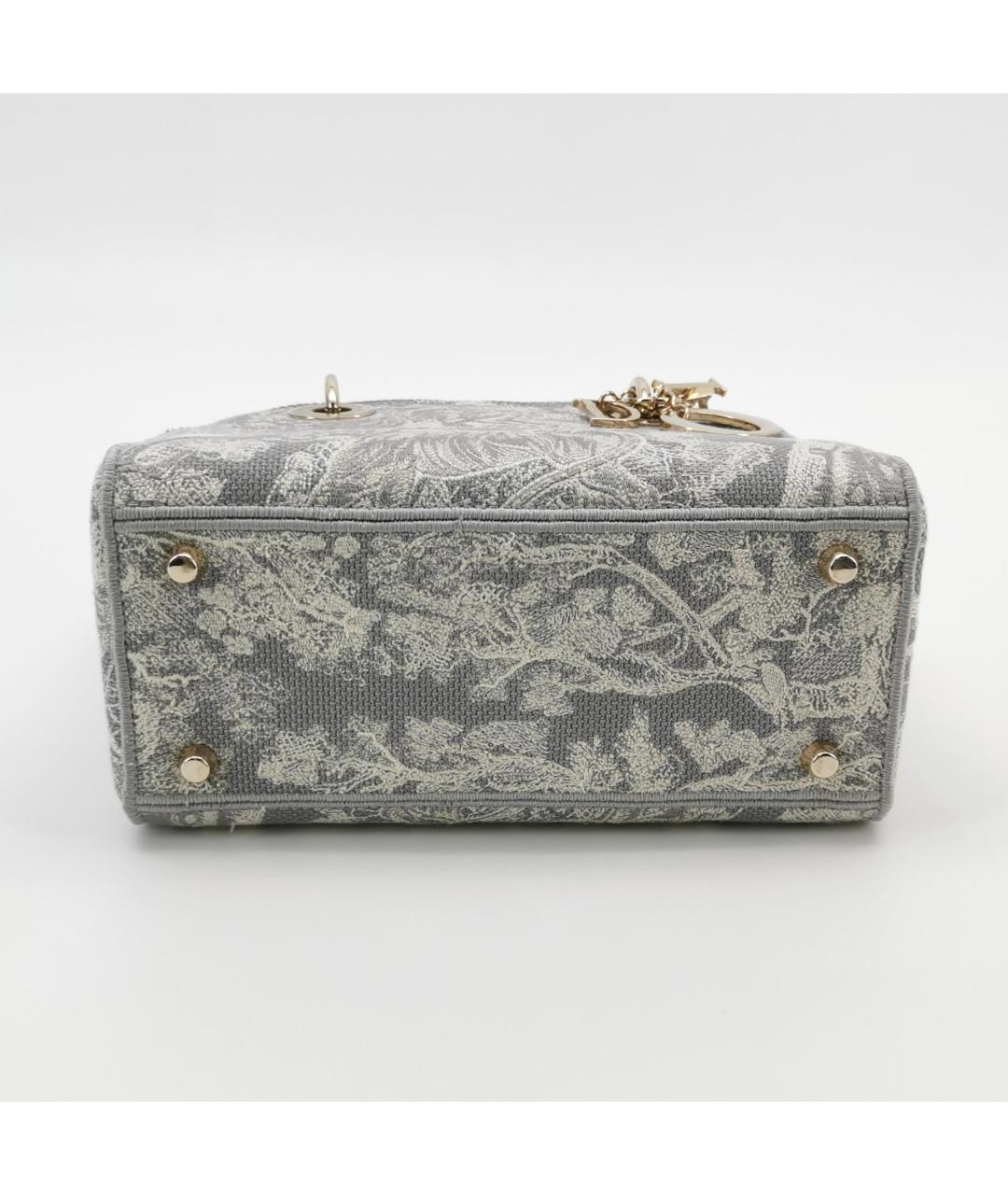 CHRISTIAN DIOR Серая деним сумка тоут, фото 5