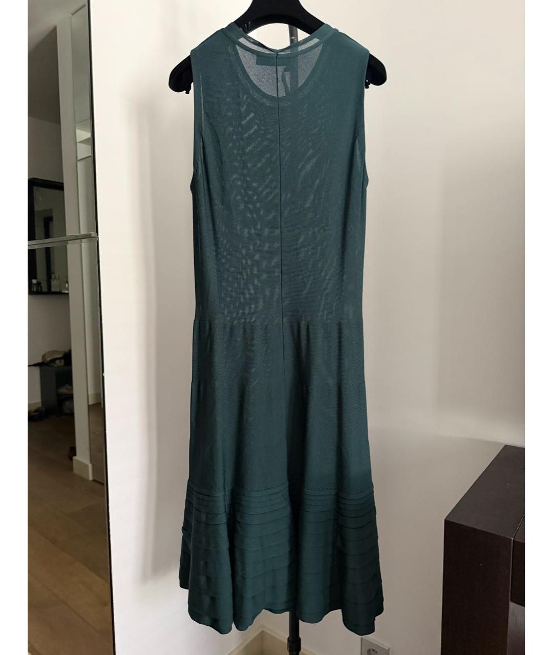 SAINT LAURENT Зеленое вискозное повседневное платье, фото 3