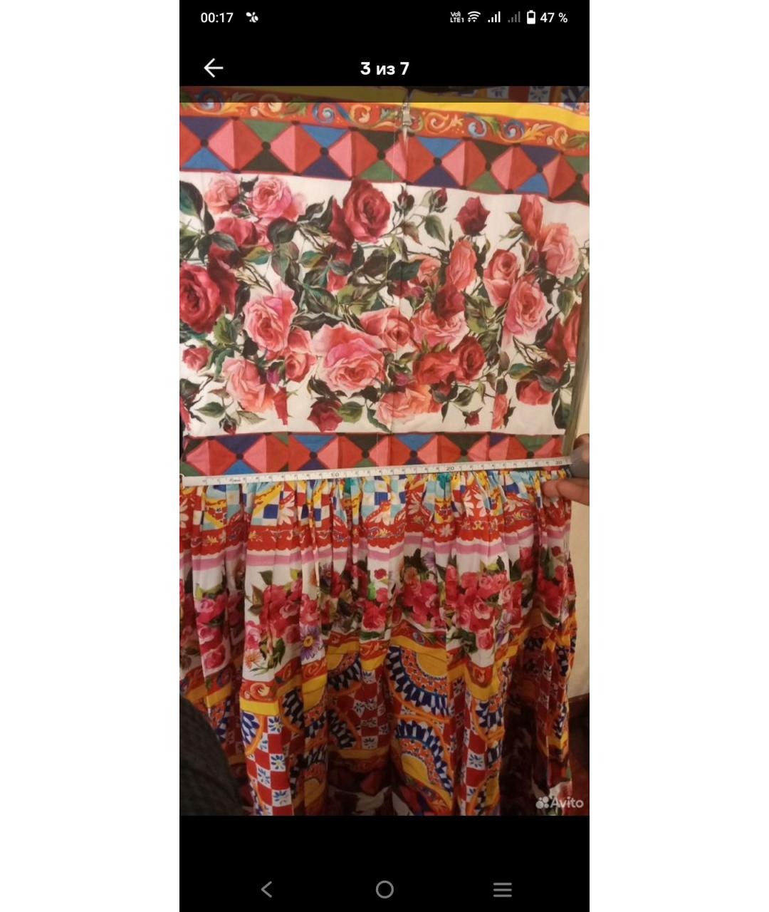 DOLCE&GABBANA Мульти хлопковый сарафан, фото 2