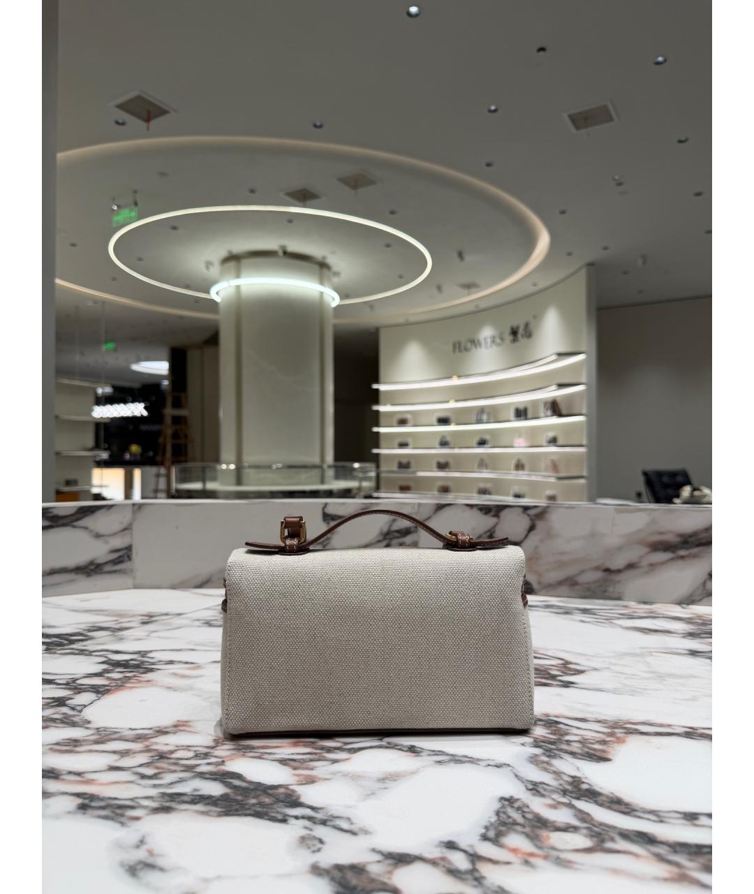 LORO PIANA Коричневая деним сумка через плечо, фото 3