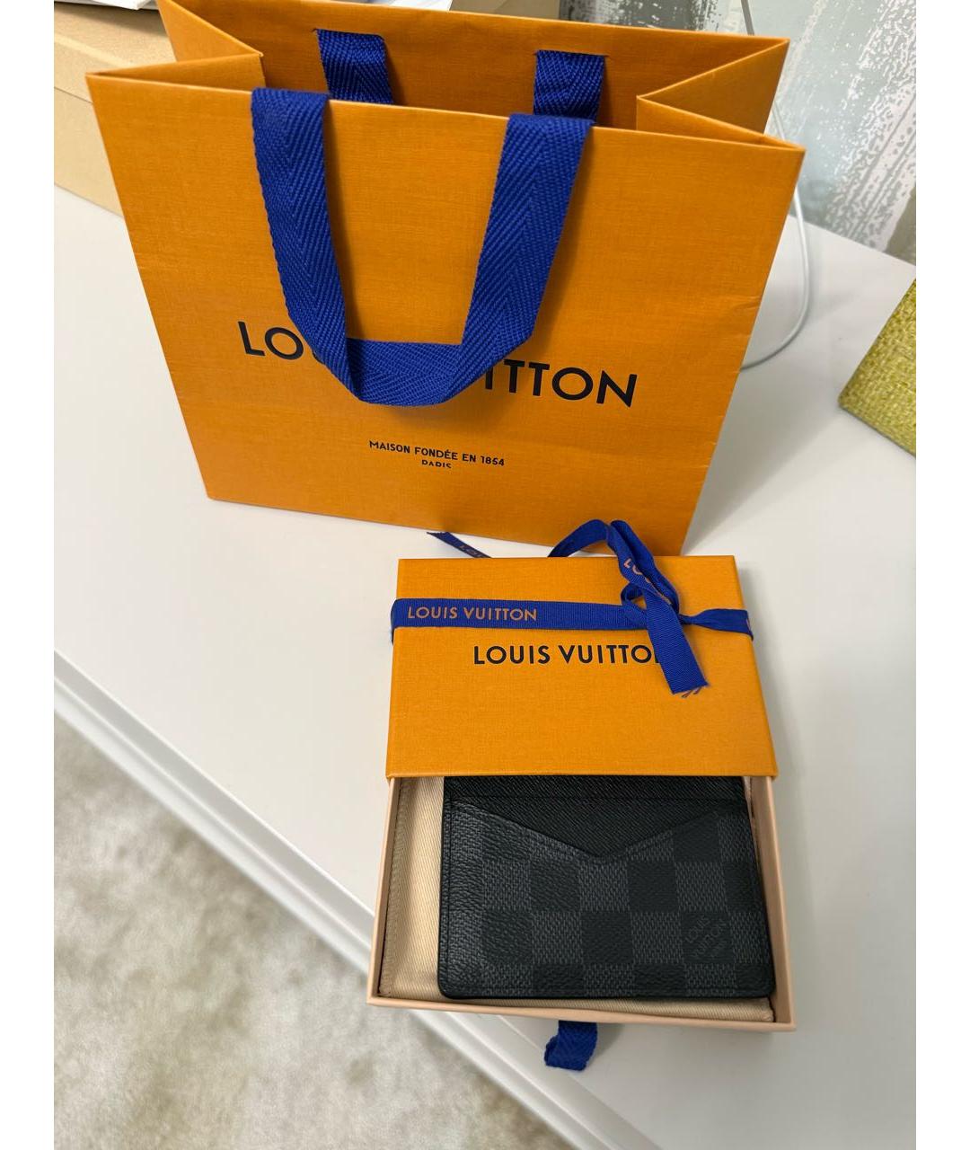 LOUIS VUITTON Черный кардхолдер, фото 3