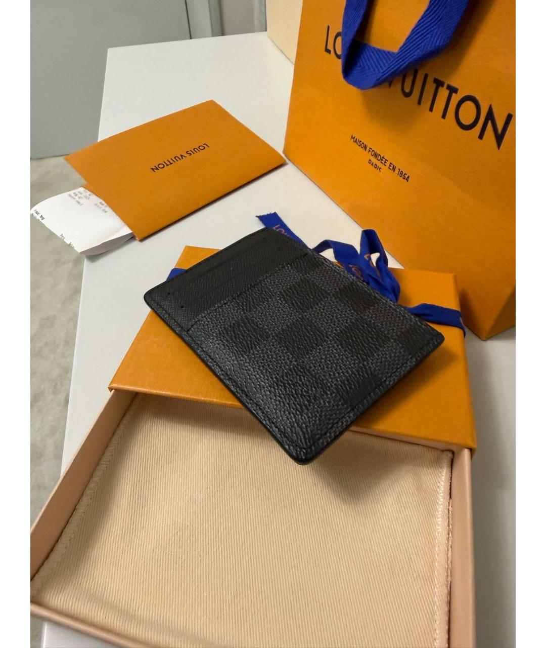 LOUIS VUITTON Черный кардхолдер, фото 2