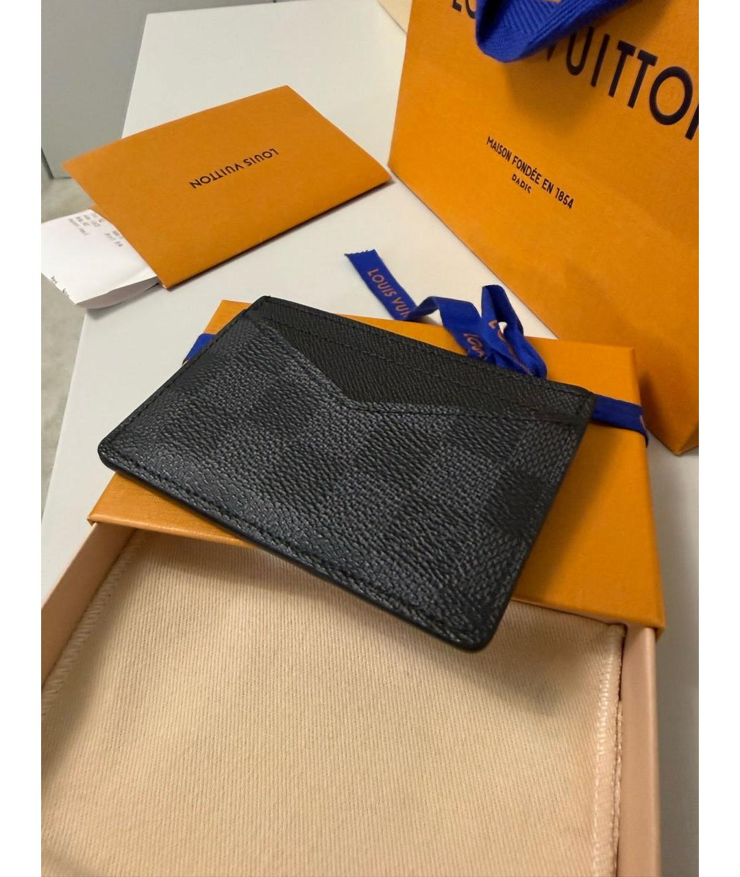 LOUIS VUITTON Черный кардхолдер, фото 5