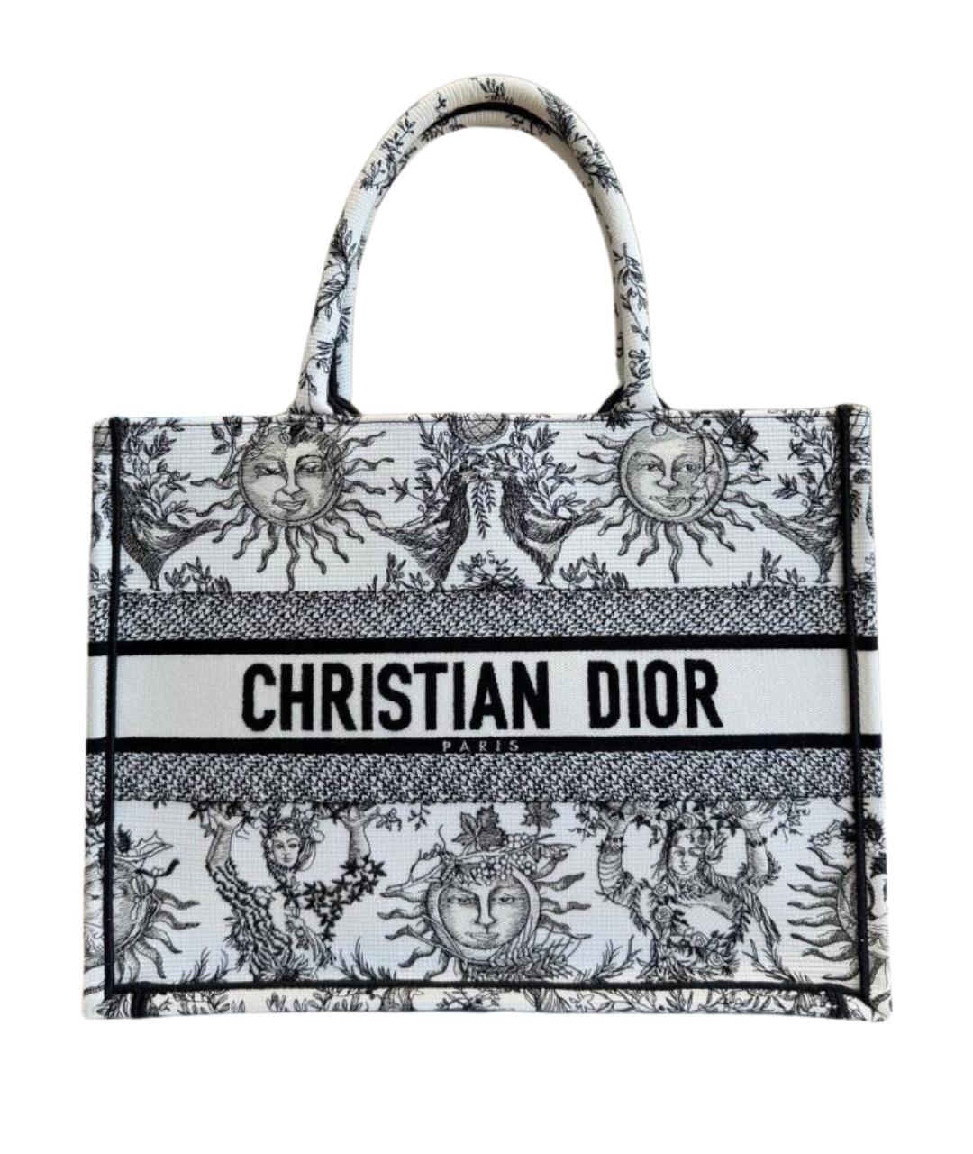 CHRISTIAN DIOR Белая деним сумка тоут, фото 1