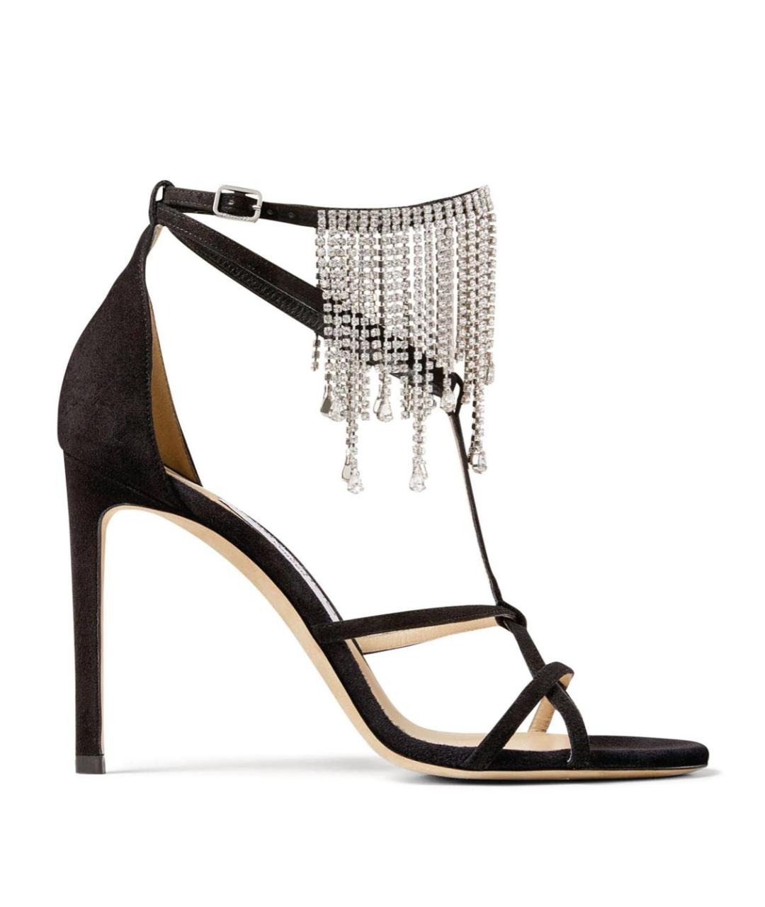 JIMMY CHOO Черные замшевые босоножки, фото 7