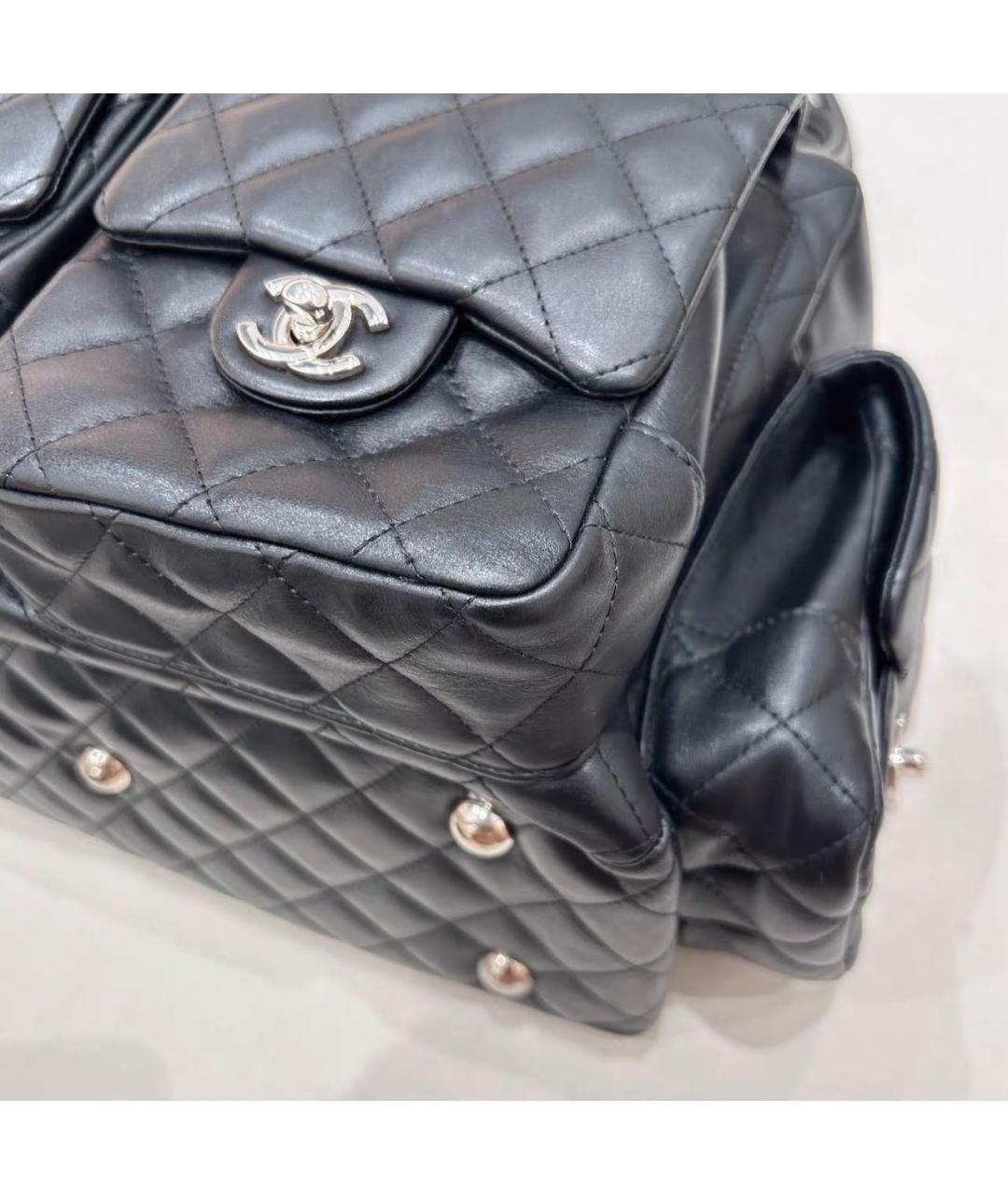 CHANEL Черная кожаная сумка тоут, фото 5