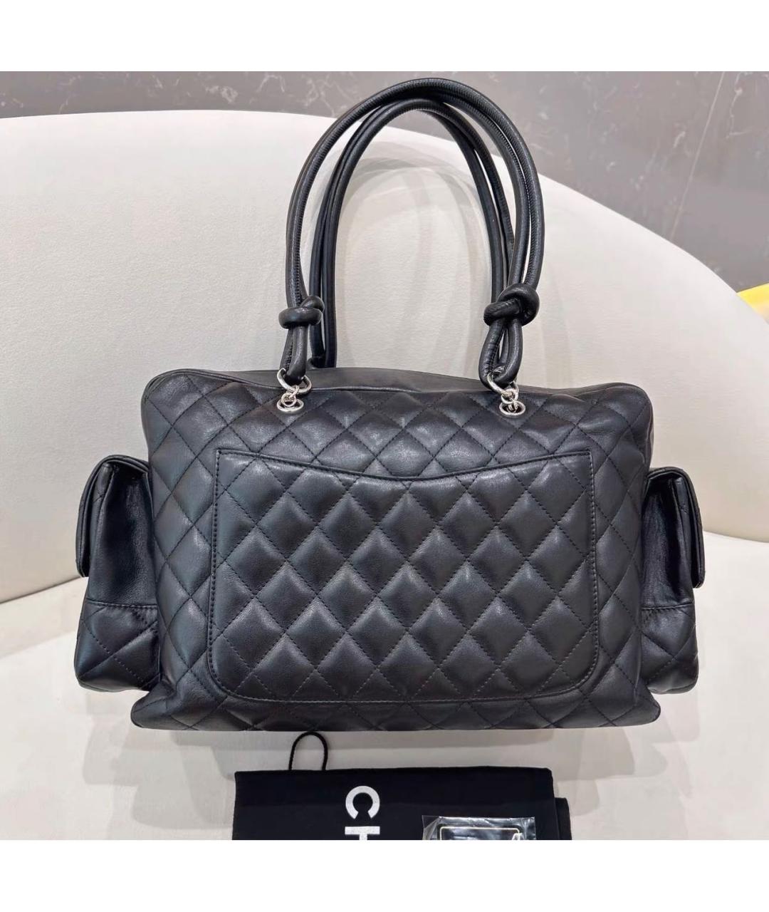 CHANEL Черная кожаная сумка тоут, фото 2