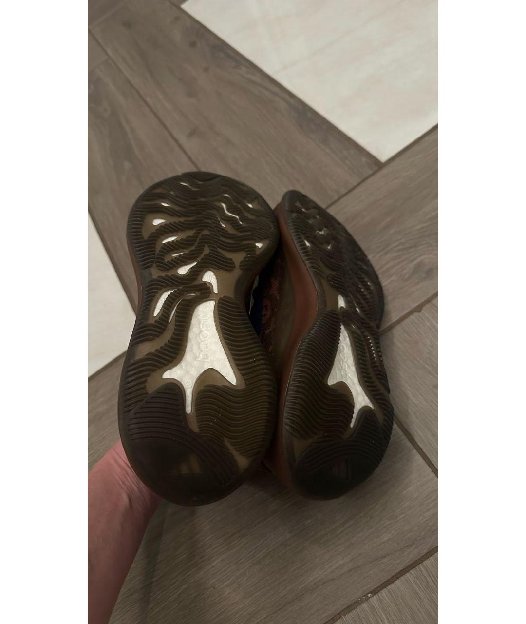ADIDAS YEEZY Коричневые текстильные кроссовки, фото 5