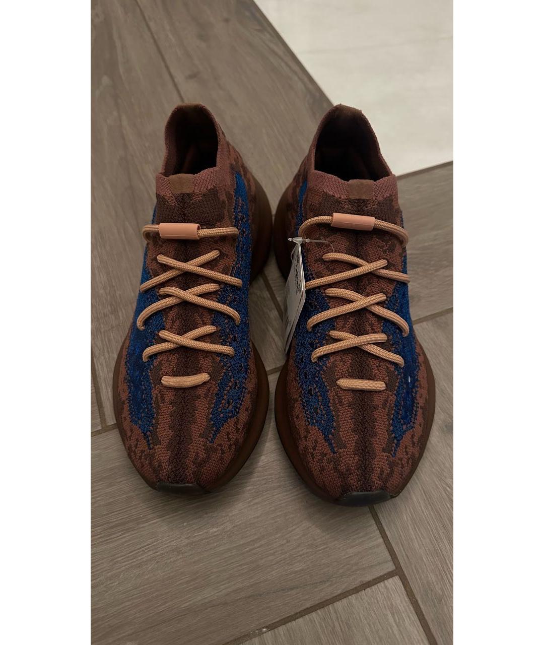 ADIDAS YEEZY Коричневые текстильные кроссовки, фото 2