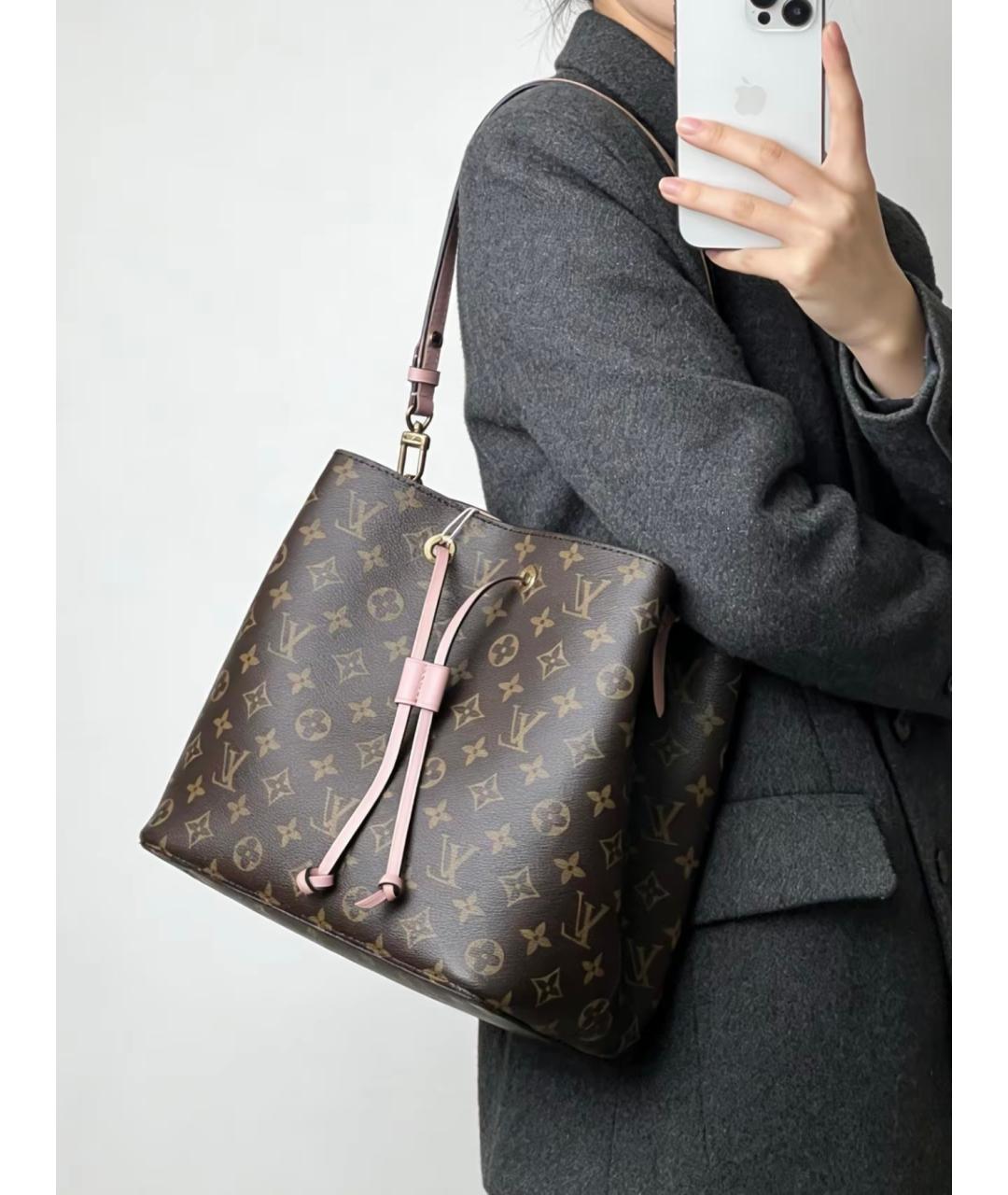 LOUIS VUITTON Коричневая сумка через плечо из канвы, фото 8