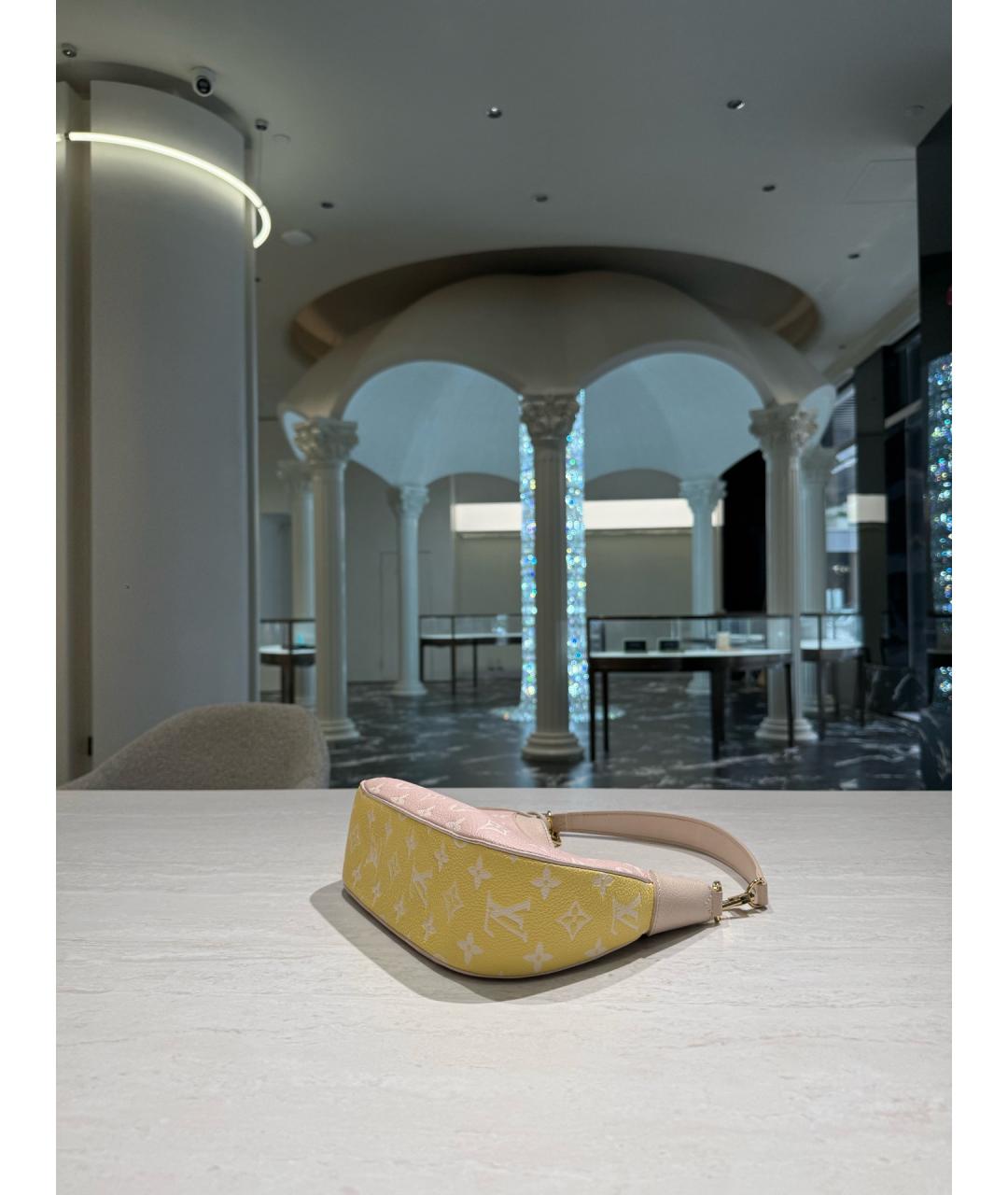 LOUIS VUITTON Розовая кожаная сумка через плечо, фото 5