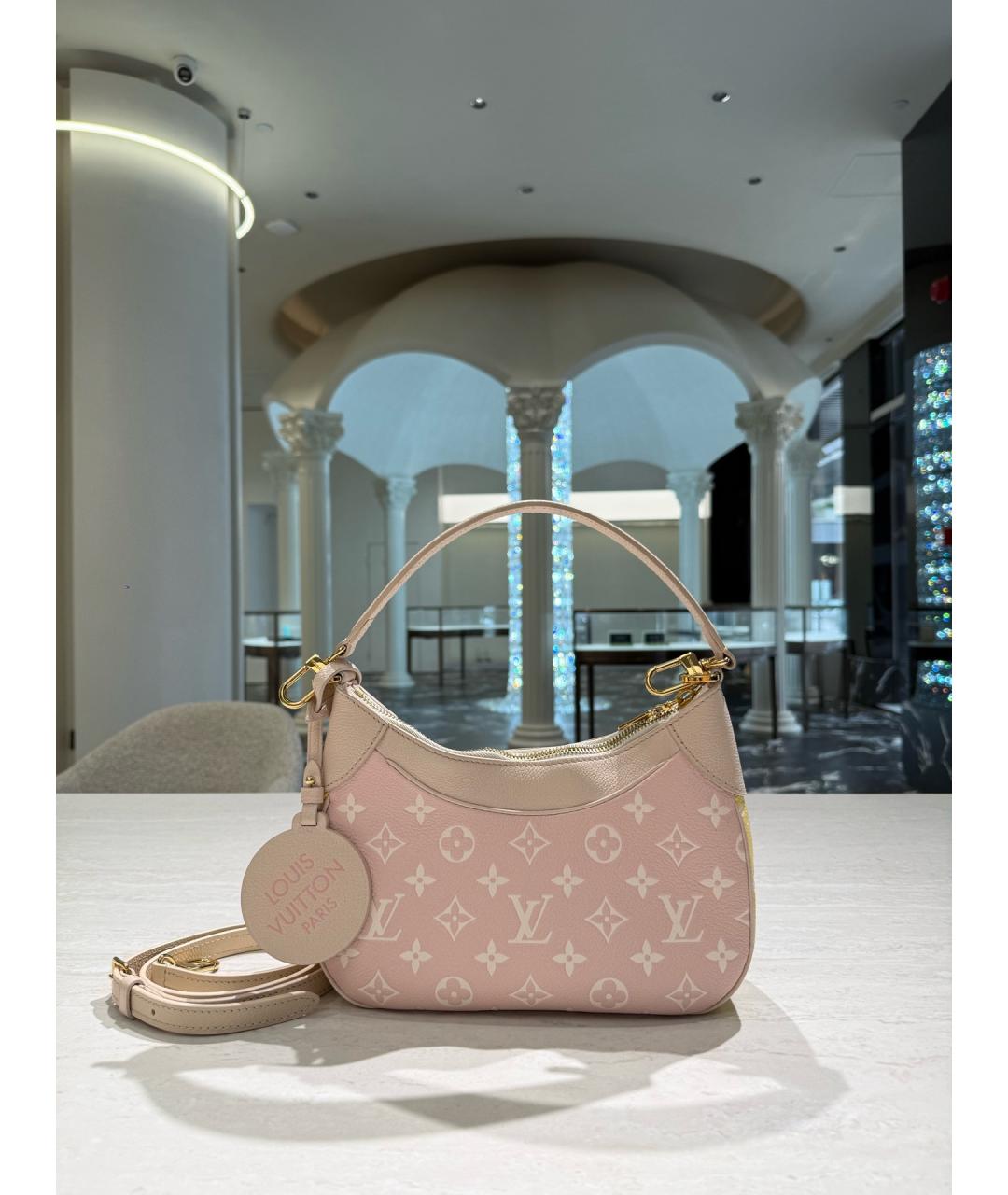 LOUIS VUITTON Розовая кожаная сумка через плечо, фото 8