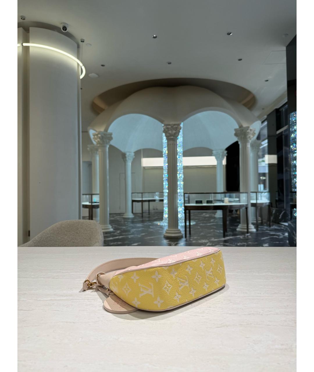 LOUIS VUITTON Розовая кожаная сумка через плечо, фото 4