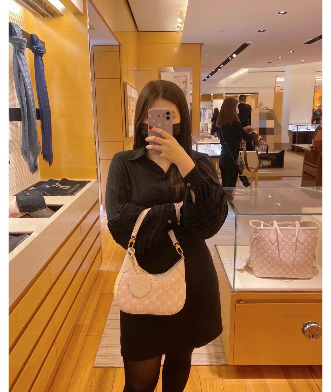 LOUIS VUITTON Розовая кожаная сумка через плечо, фото 7