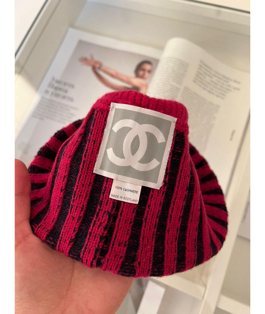 CHANEL Розовая кашемировая шапка, фото 3