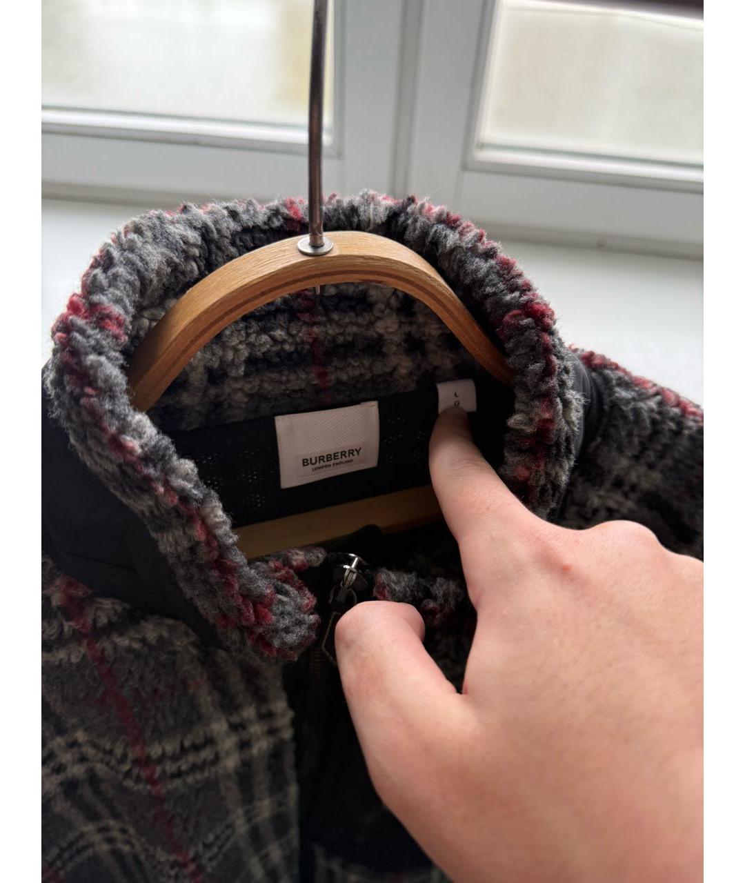 BURBERRY Серая синтетическая куртка, фото 4