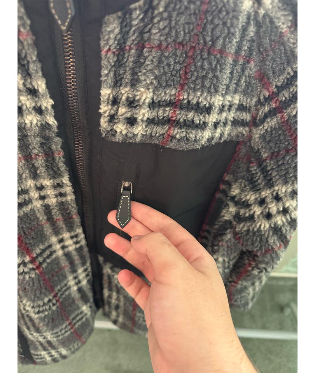 BURBERRY Серая синтетическая куртка, фото 5
