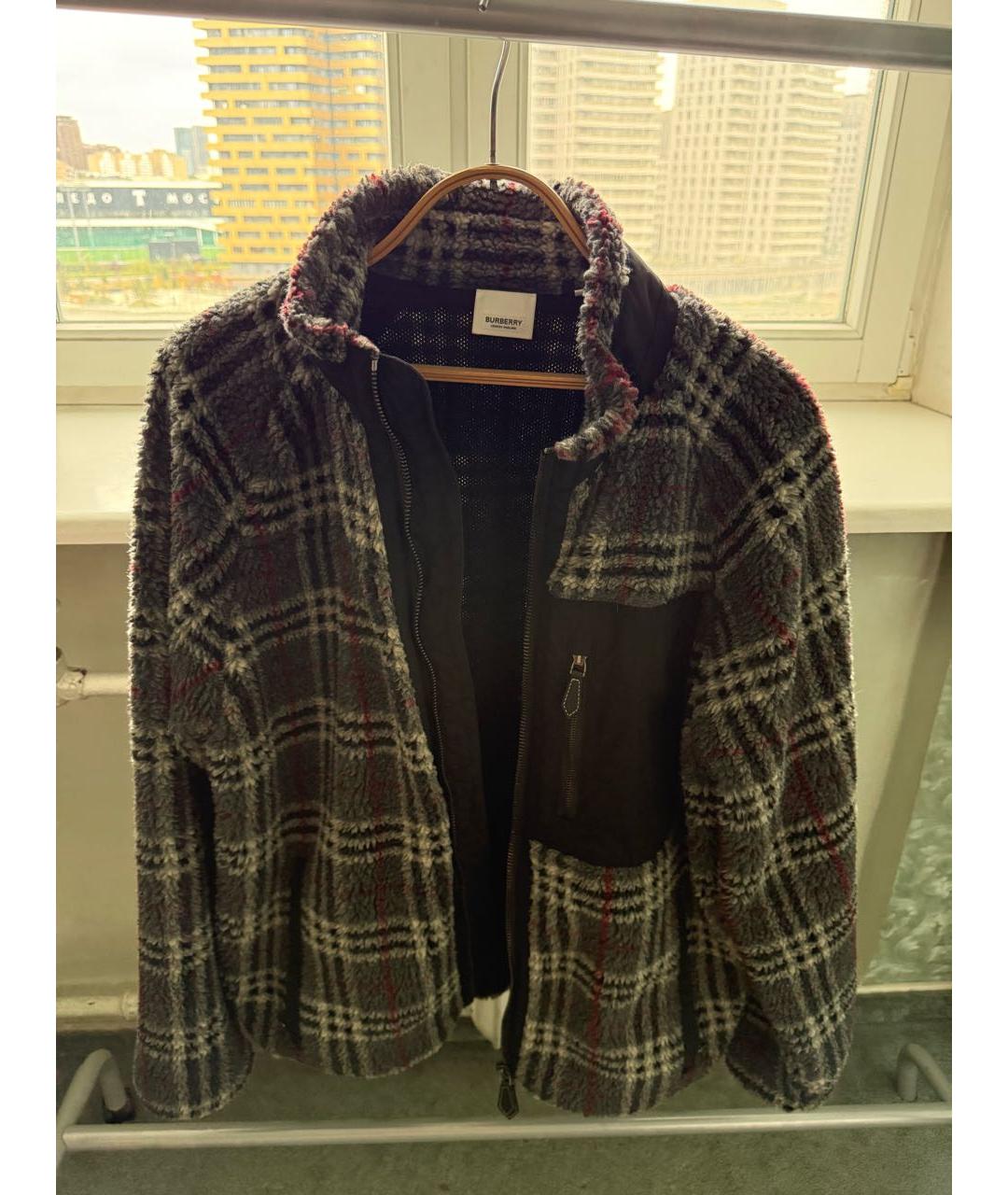 BURBERRY Серая синтетическая куртка, фото 6