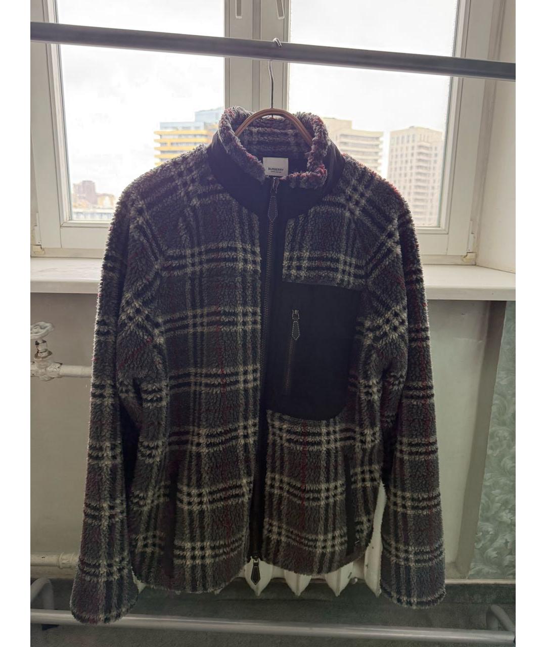 BURBERRY Серая синтетическая куртка, фото 8