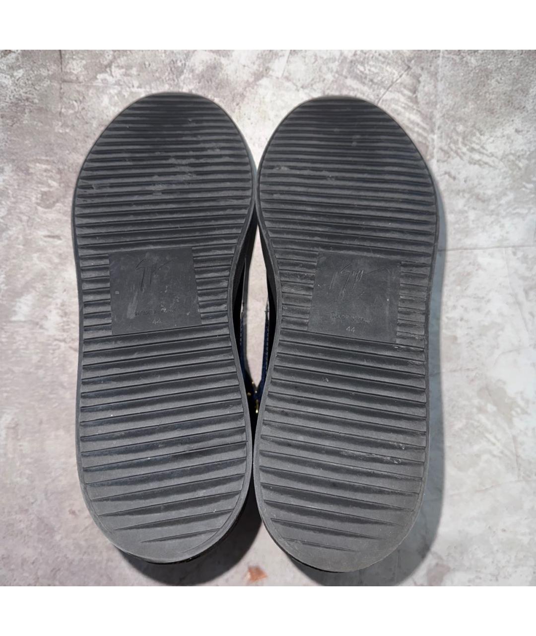 GIUSEPPE ZANOTTI DESIGN Черные высокие кроссовки / кеды из лакированной кожи, фото 6