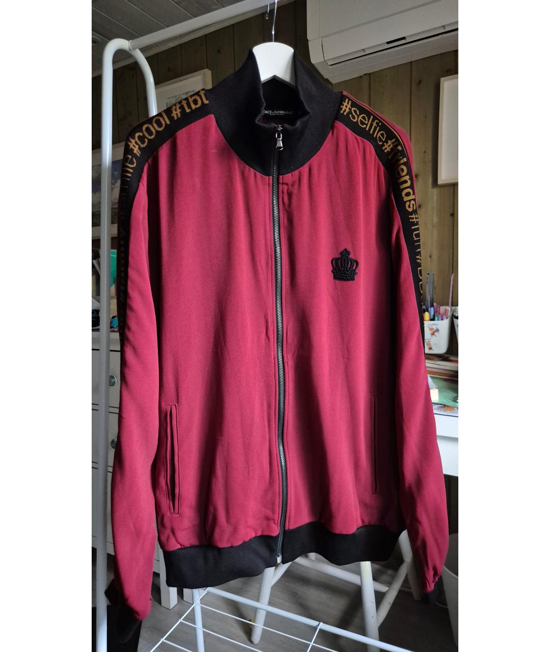 DOLCE&GABBANA Бордовый вискозный спортивные костюмы, фото 5