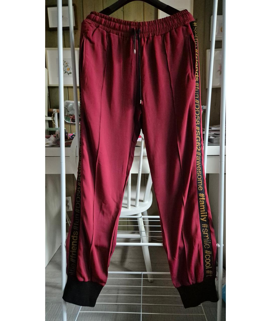 DOLCE&GABBANA Бордовый вискозный спортивные костюмы, фото 10
