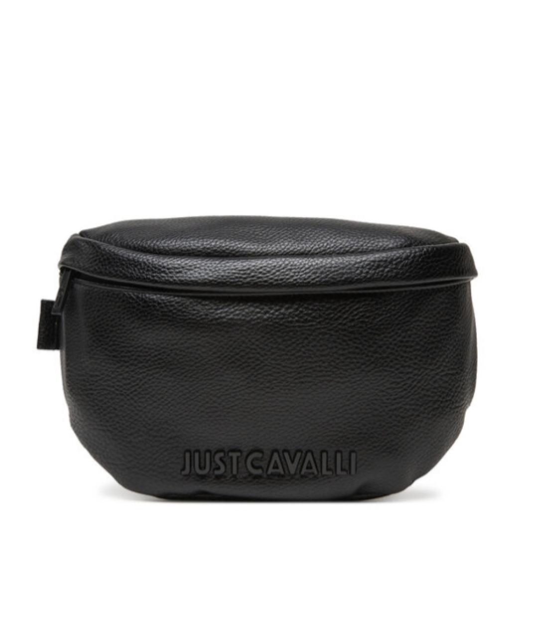 JUST CAVALLI Черная поясная сумка из искусственной кожи, фото 10