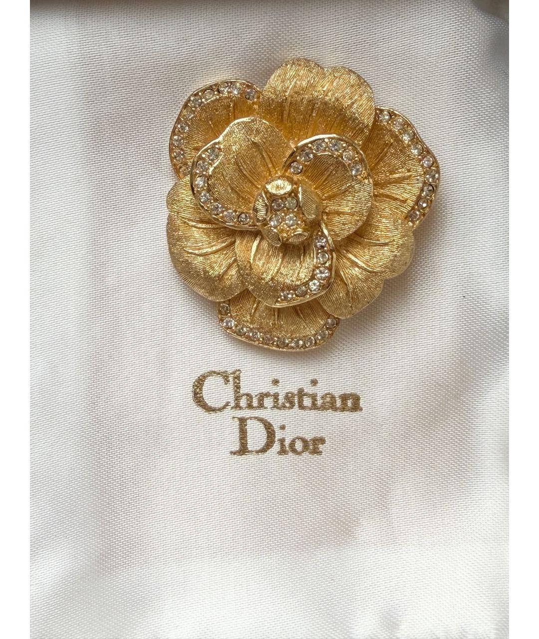 CHRISTIAN DIOR Золотая позолоченная булавка / брошь, фото 5