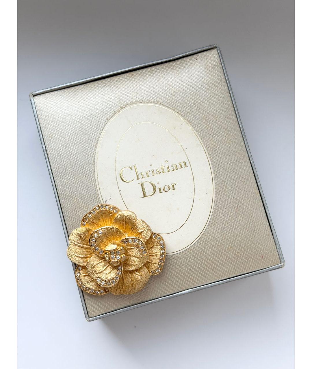 CHRISTIAN DIOR Золотая позолоченная булавка / брошь, фото 4