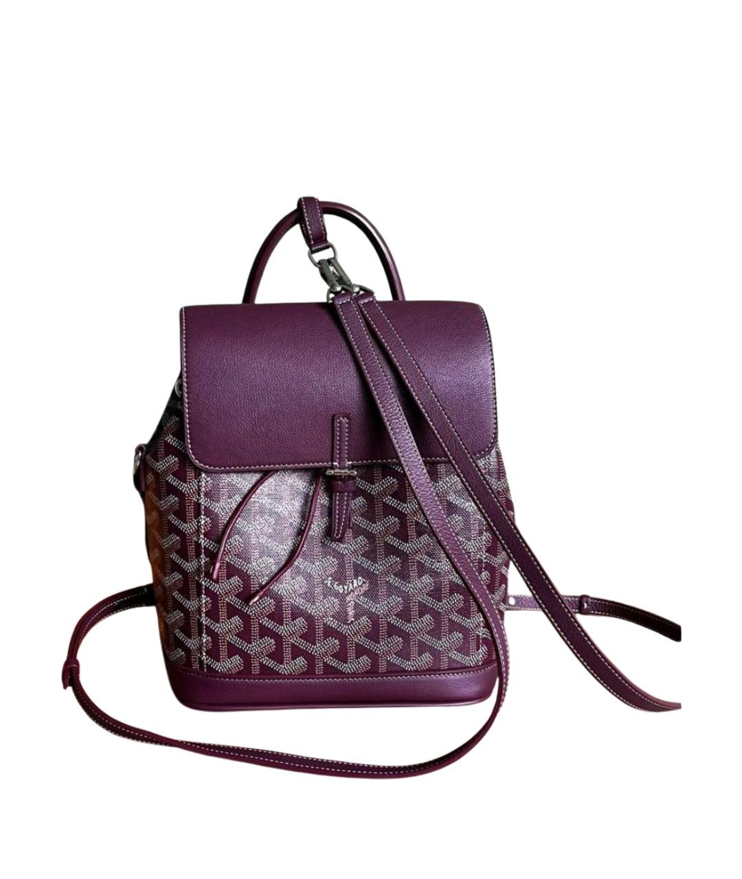 GOYARD Бордовый рюкзак из канвы, фото 1