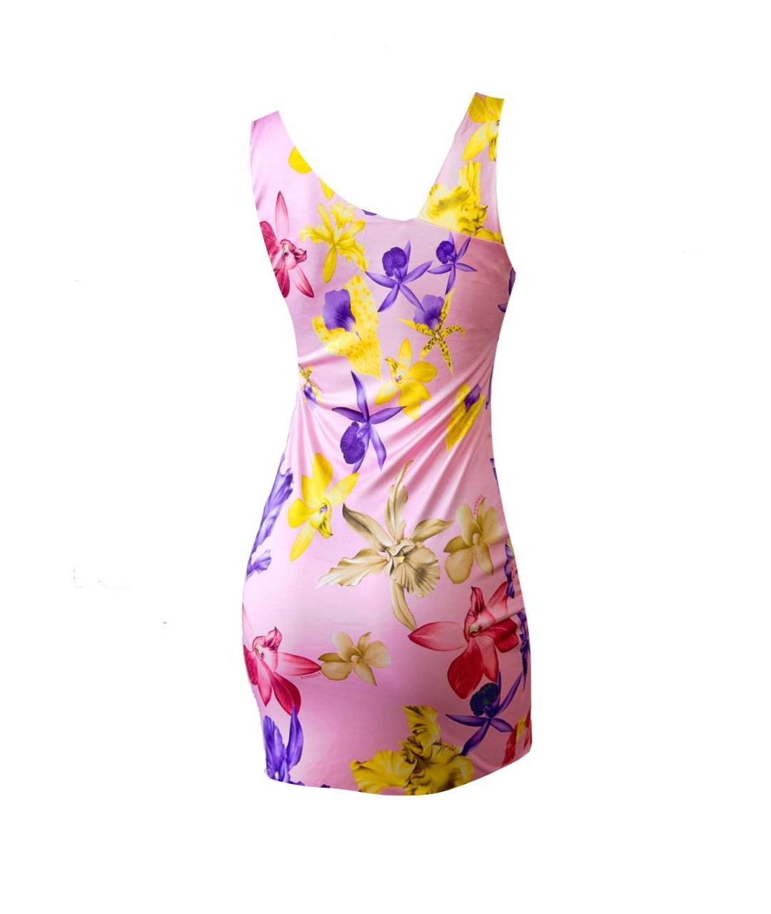 VERSACE Мульти вискозное коктейльное платье, фото 2