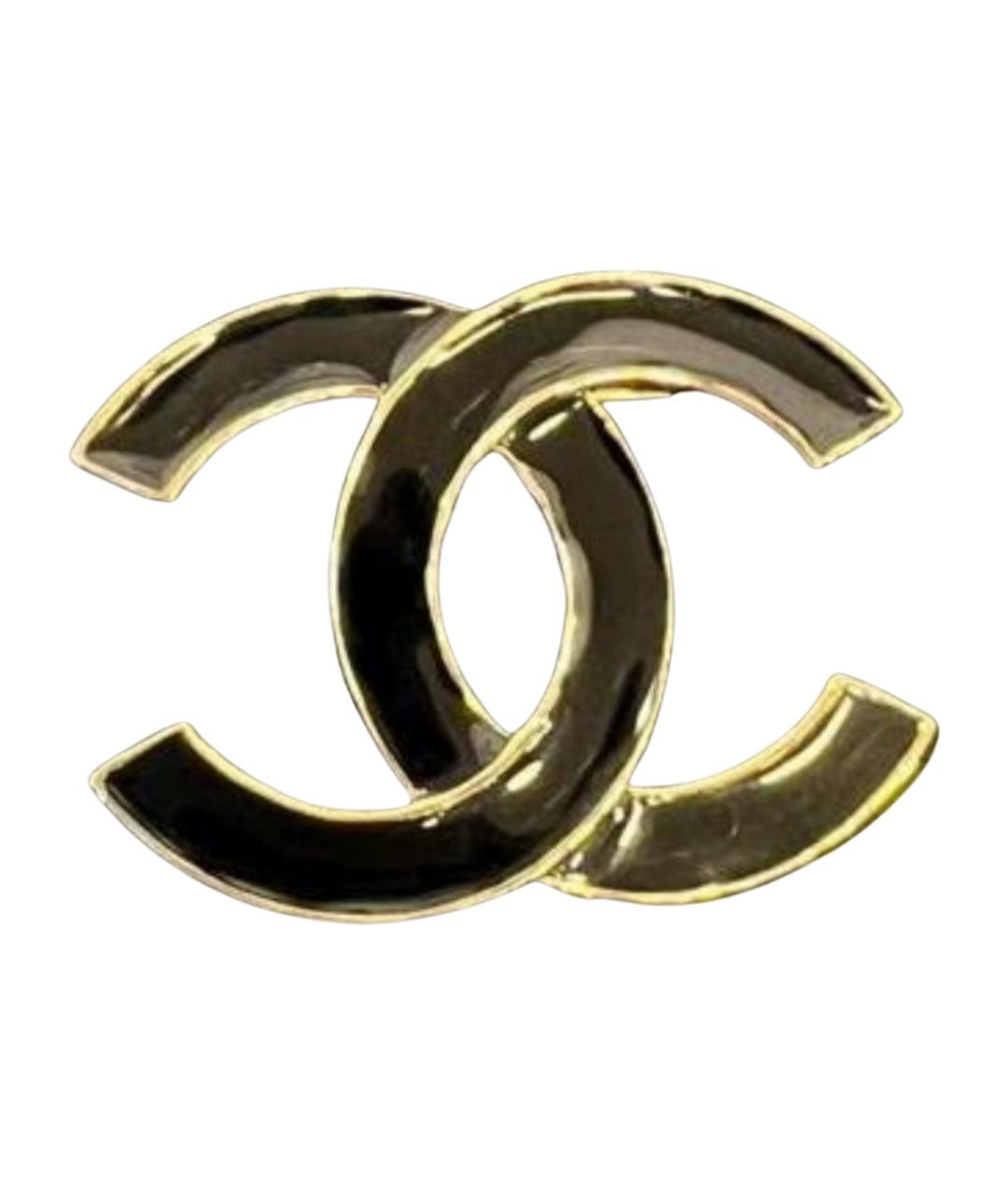 CHANEL Черная металлическая булавка / брошь, фото 1