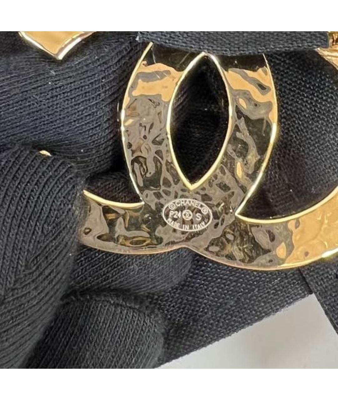 CHANEL Черная металлическая булавка / брошь, фото 3