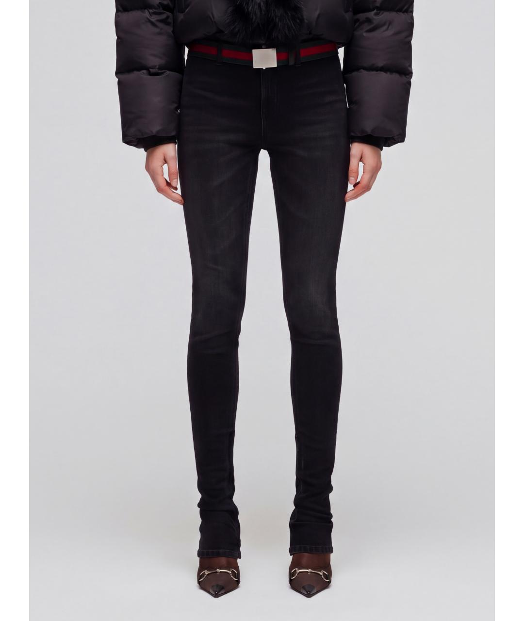 GUCCI Черные хлопковые джинсы клеш, фото 2
