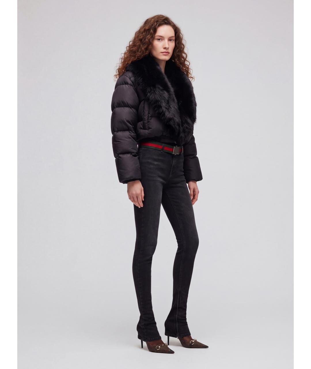 GUCCI Черные хлопковые джинсы клеш, фото 3