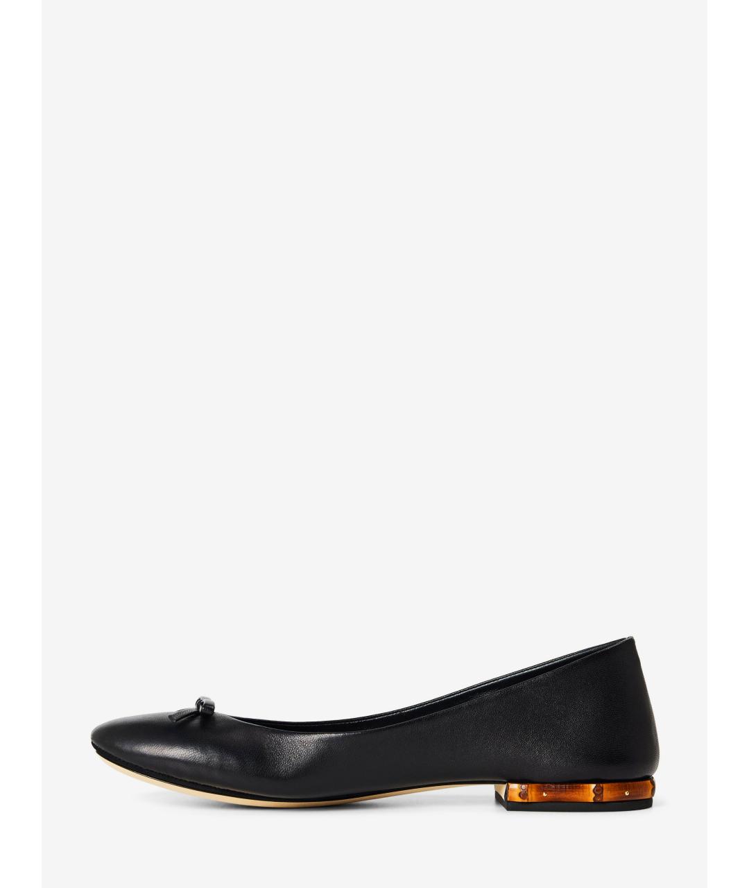 GUCCI Черные кожаные балетки, фото 3