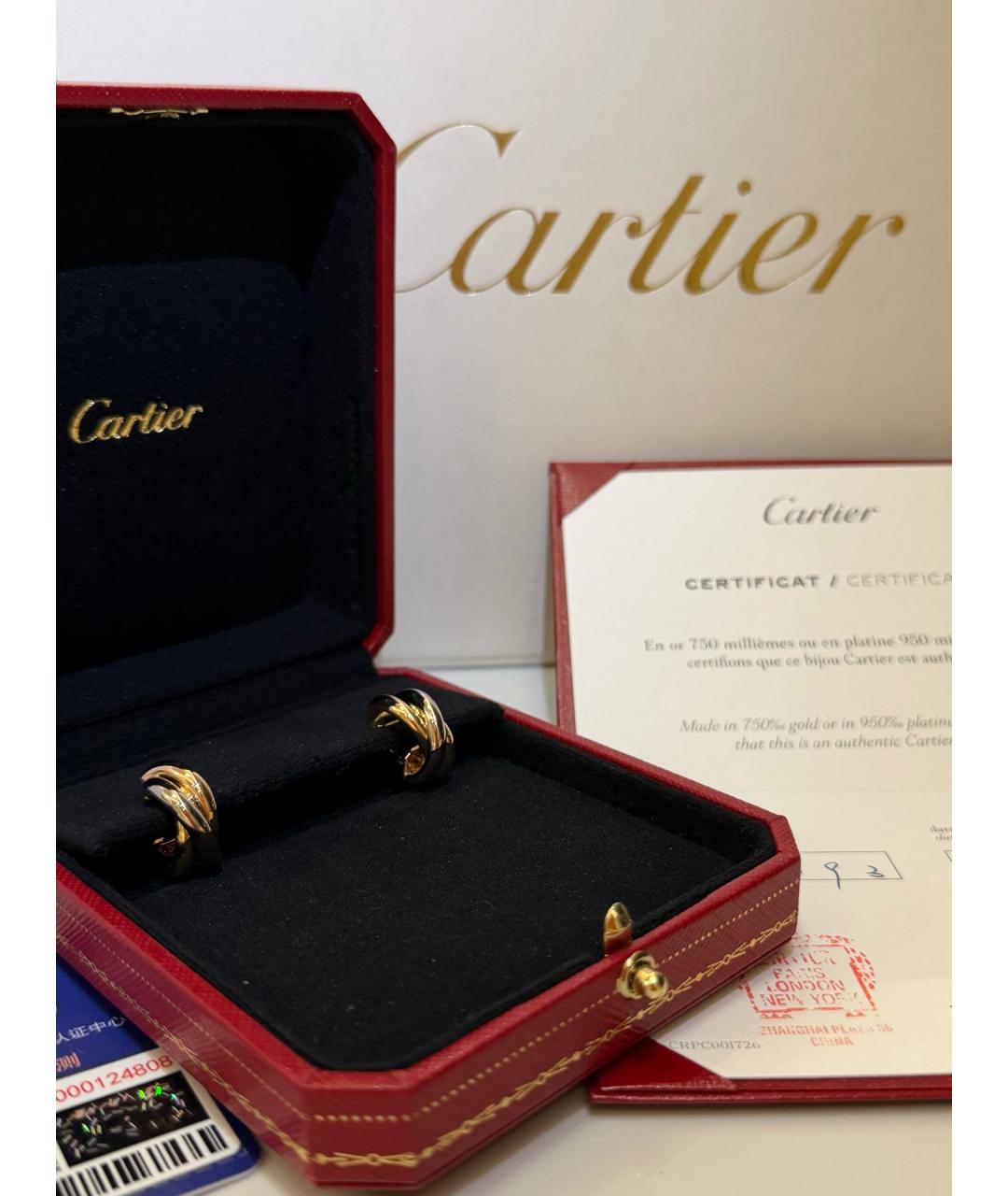 CARTIER Золотые серьги из желтого золота, фото 4