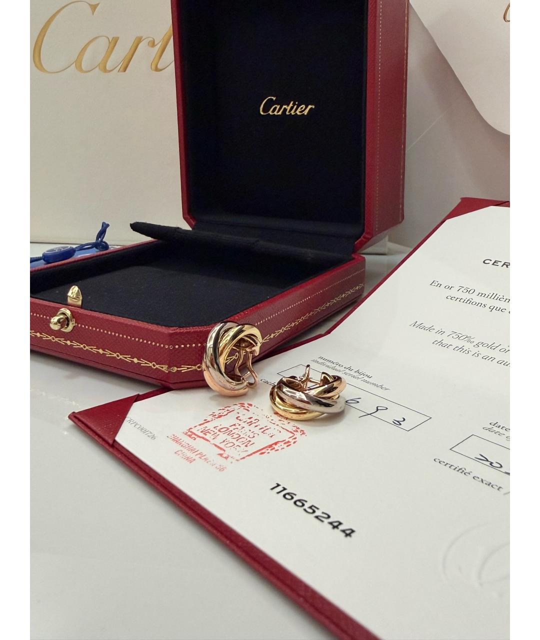 CARTIER Золотые серьги из желтого золота, фото 3
