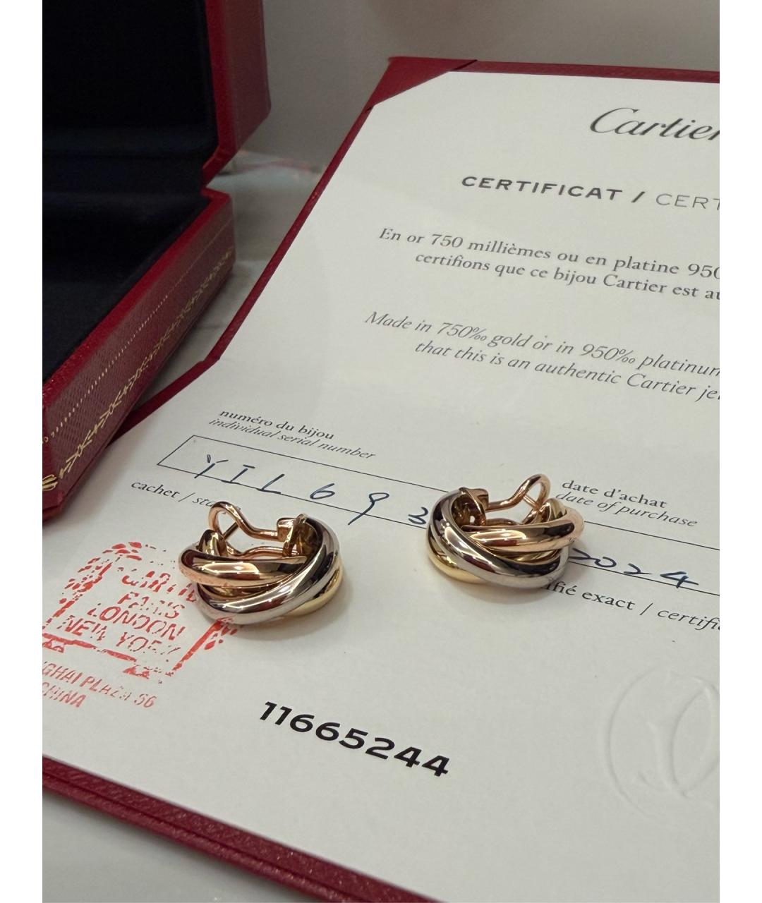 CARTIER Золотые серьги из желтого золота, фото 7