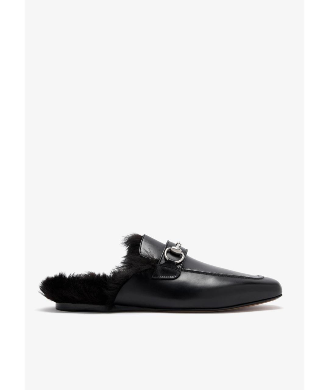GUCCI Черные кожаные мюли, фото 5