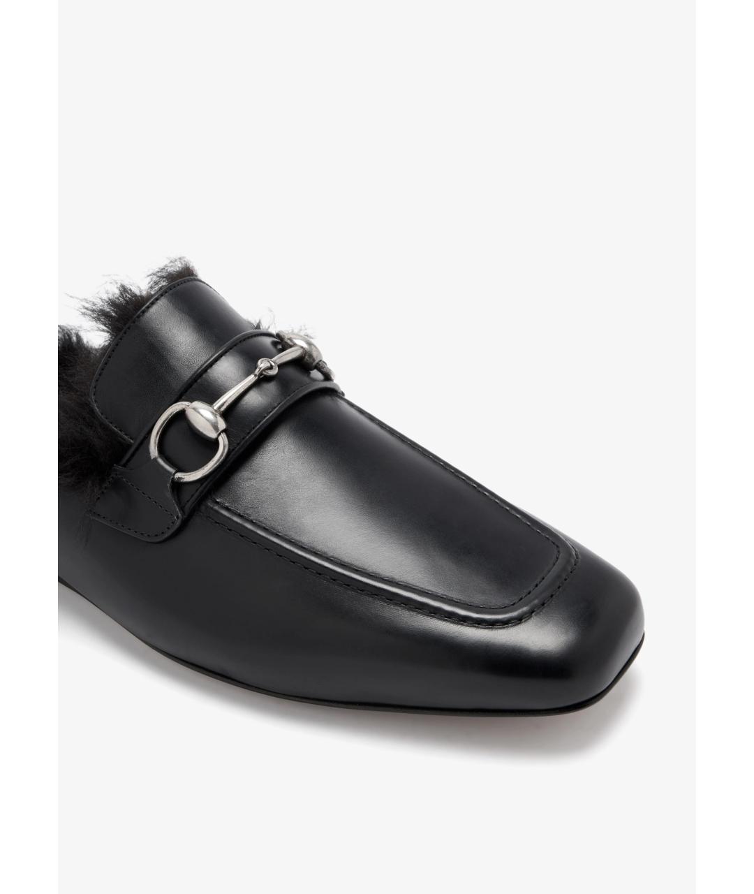 GUCCI Черные кожаные мюли, фото 4